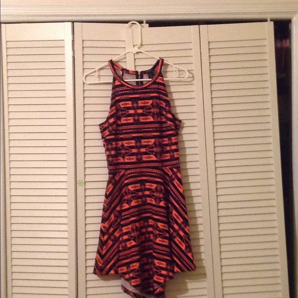 Adorable Orange and Black Dress